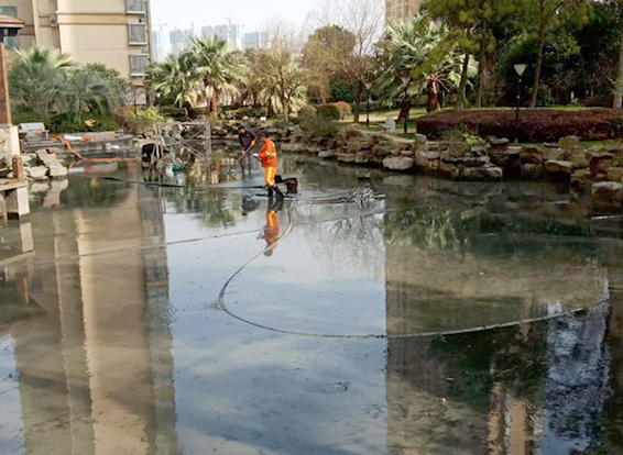 延庆景观池淤泥清理